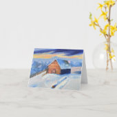 Warme winter  kaart (Gele Bloem)