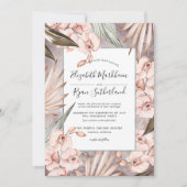 Warme Winter Orchidee Huwelijksuitnodiging Kaart (Voorkant)