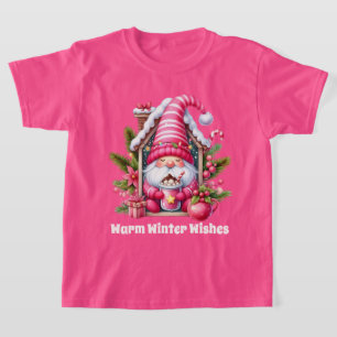 Warme Winter wenst cacao kabouter meisjes T-shirt