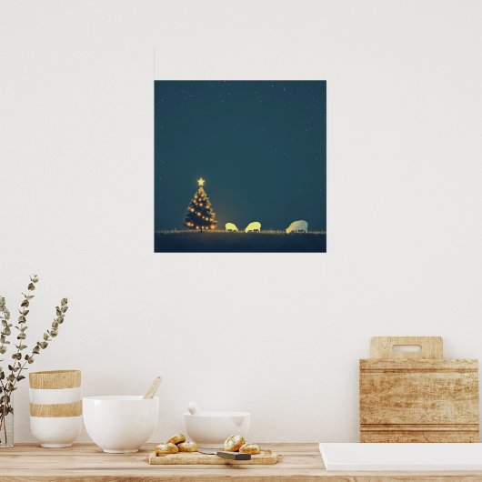 warme winterkerst poster (Keuken)