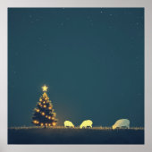 warme winterkerst poster (Voorkant)