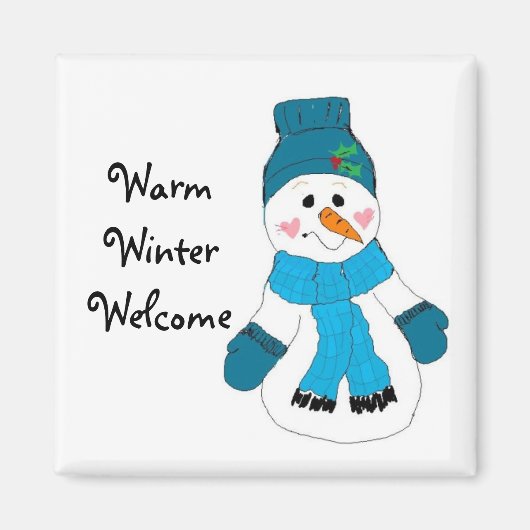 Warme winterwelkom magneet (Voorkant)
