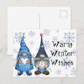 Warme winterwensen ansichtkaart briefkaart (Voorkant / Achterkant)