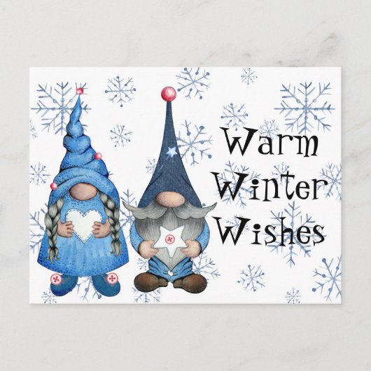 Warme winterwensen ansichtkaart briefkaart (Voorkant)