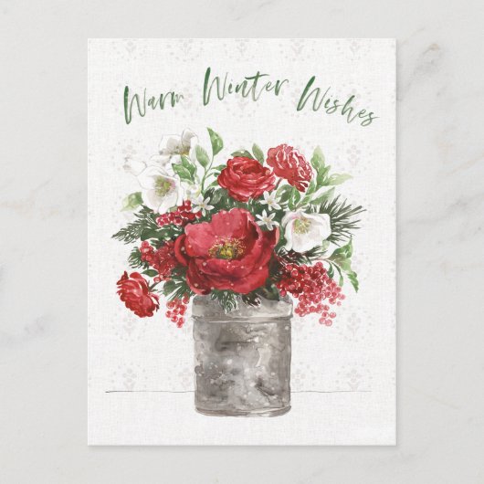 Warme winterwensen feestdagenkaart (Voorkant)