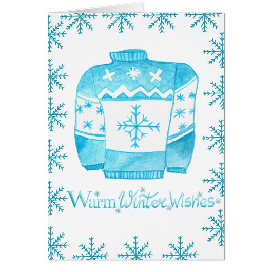 Warme winterwensen kersttrui (Voorkant)