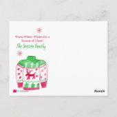 Warme winterwensen kersttrui briefkaart (Achterkant)