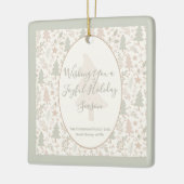 Warme winterwensen –Persoonlijke kerstversiering Keramisch Ornament (Links)