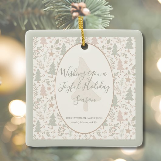 Warme winterwensen –Persoonlijke kerstversiering Keramisch Ornament