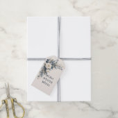 Warme winterwensen Winter botanische maanverlichte Cadeaulabel (Met Touw)