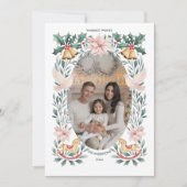 Warme Wishes Botanical Rocking Horse Kerstmis Feestdagenkaart (Voorkant)