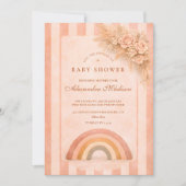Warme Woestijn Boho Regenboog Baby Shower Kaart (Voorkant)