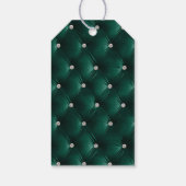 Warme Zachte Blauwgroen Groene Faux Velvet Cadeaulabel (Achterkant)