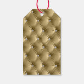 Warme Zachte Glam Goud Faux Velvet Cadeaulabel (Achterkant)