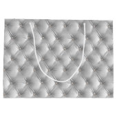 Warme Zachte Grijze Chic Faux Velvet Groot Cadeauzakje (Achterkant)