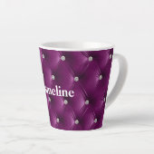 Warme Zachte Paarse Magenta Faux Velvet Latte Mok (Rechterhoek)