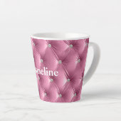 Warme Zachte Roze Faux Velvet Latte Mok (Rechterhoek)