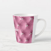 Warme Zachte Roze Faux Velvet Latte Mok (Rechts)