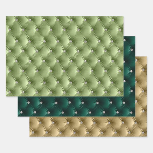 Warme Zachte Sage Groene Vrouwelijke Faux Velvet Inpakpapier Vel (Set)