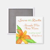 Warme Zomer Bloem Bruiloft Save the Date Magnet (Voorkant / Achterkant)
