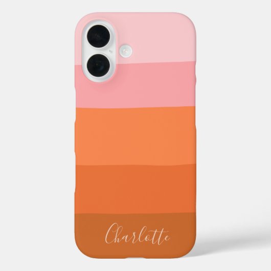 Warme zonsondergang roze terracotta gepersonalisee Case-Mate iPhone case (Achterkant)
