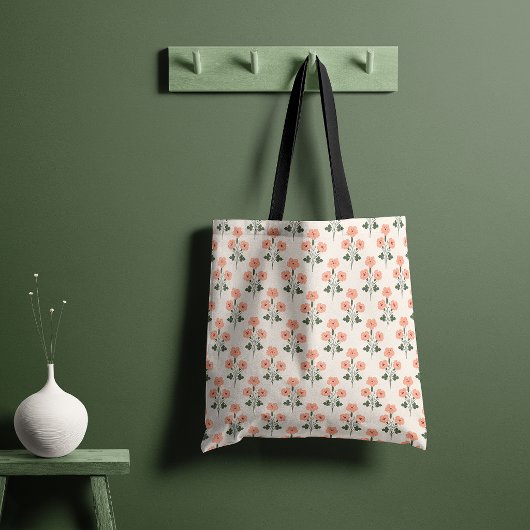 Warme Zonsondergang Vintage Botanische Weide Tote Bag