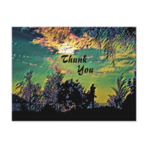 Warme  Zonsopgang Landschap Bomen Dank je wel