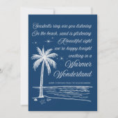 Warmer Wonderland Palm Tree Beach Christmas Feestdagenkaart (Voorkant)