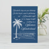 Warmer Wonderland Palm Tree Beach Christmas Feestdagenkaart (Staand voorkant)