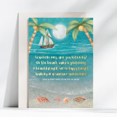 Warmer Wonderland Tropische kerstkerst Folie Feestdagenkaart