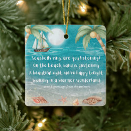 Warmer Wonderland Tropische kerstkerst Keramisch Ornament