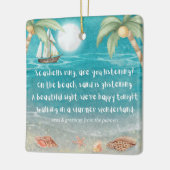 Warmer Wonderland Tropische kerstkerst Keramisch Ornament (Links)