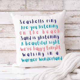 Warmer Wonderland Tropische Typografie Kerstmis Kussen