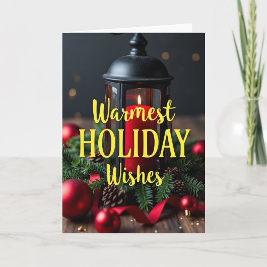 Warmest Christmas Wishes Kaart (Voorkant)
