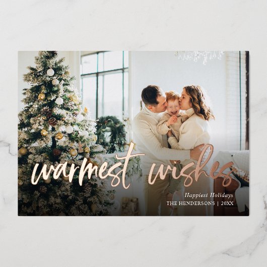 Warmest Gewenst de Kaart van de Holiday van de Fot (Voorkant)