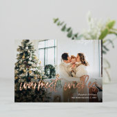 Warmest Gewenst de Kaart van de Holiday van de Fot (Staand Voorkant)