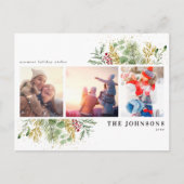 Warmest Goudwinter Botanische Foto Holiday Feestdagenkaart (Voorkant)