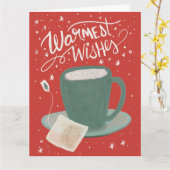 Warmest wenst een op Tea-specifieke feestdag-groet Kaart (Gele Bloem)