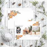 Warmest wil Boho Citrus Botanical 3 Foto Holi Feestdagenkaart<br><div class="desc">Maak kennis met onze Warmst WEERT Boho Citrus Botanical Photo Holiday Kaart! Deze mooie kaart bevat drie van je favoriete foto's, kunstmatig versierd met waterverf plantaardig van citrusvruchten, pijnboompens, steranijs en kaneel. Het is de perfecte manier om vakantiegroeten naar je vrienden en familie te sturen! De nieuwste productsuite van dit...</div>