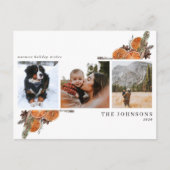 Warmest wil Boho Citrus Botanical 3 Foto Holi Feestdagenkaart (Voorkant)