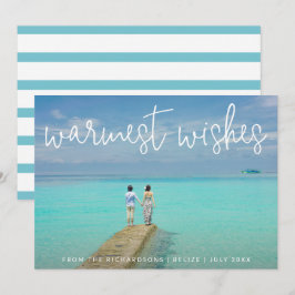 Warmest wil Elegant Beach met Kerstmis Feestdagenkaart