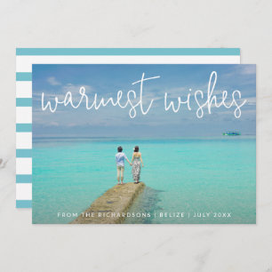 Warmest wil Elegant Beach met Kerstmis Feestdagenkaart