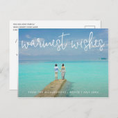 Warmest wil Elegant Beach met Kerstmis Feestdagenkaart (Voorkant / Achterkant)