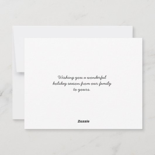 Warmest wil Funny Surfing Santa en Beach Feestdagenkaart (Achterkant)