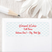 Warmest Wishes Beachy Return Address Label (Insitu)
