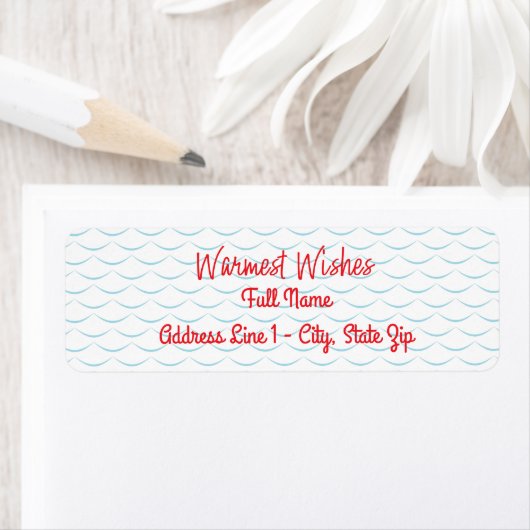 Warmest Wishes Beachy Return Address Label (Insitu)