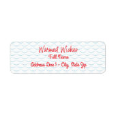 Warmest Wishes Beachy Return Address Label (Voorkant)
