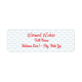 Warmest Wishes Beachy Return Address Label
