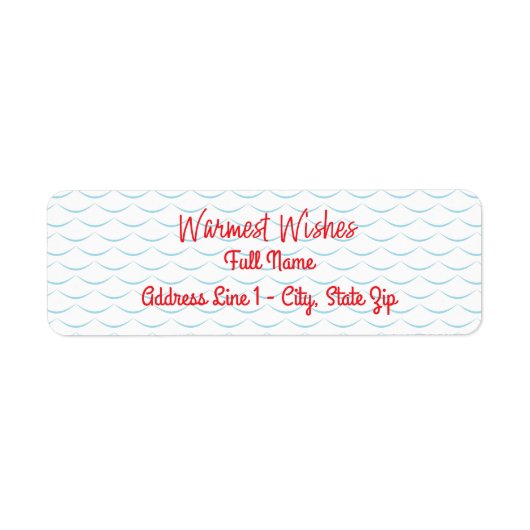 Warmest Wishes Beachy Return Address Label (Voorkant)