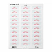Warmest Wishes Beachy Return Address Label (Full Sheet)